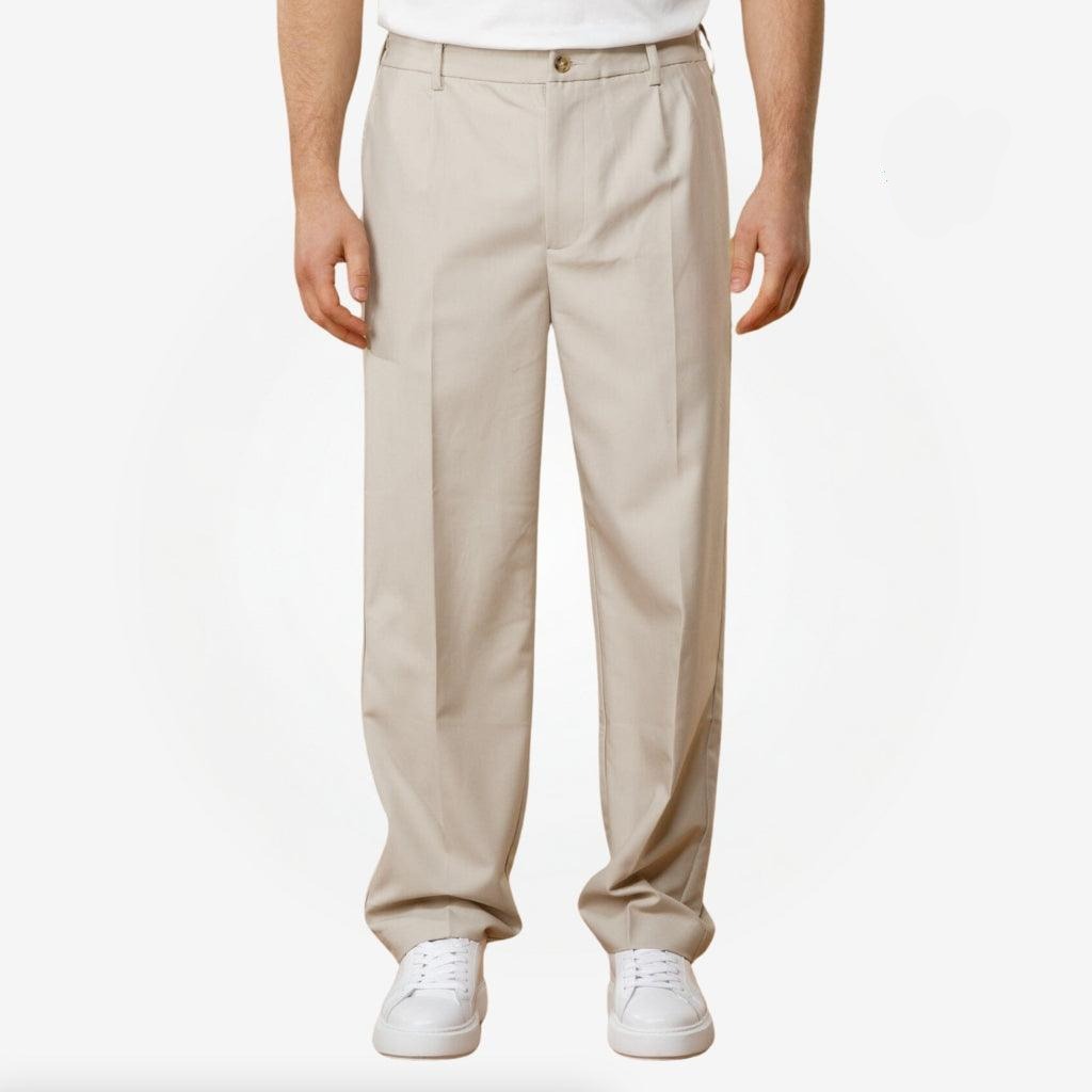 Light Beige Relaxed Trousers - Alex Gerrard