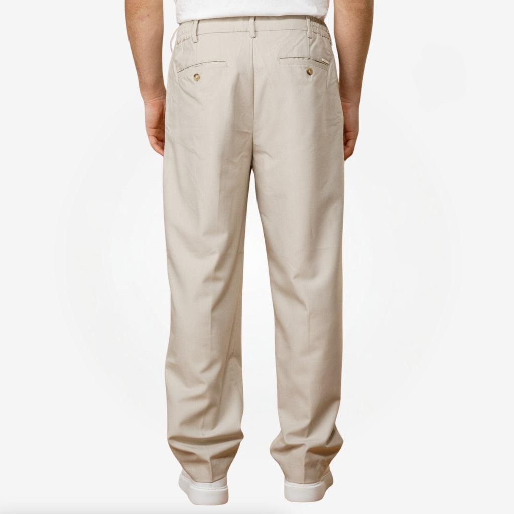 Light Beige Relaxed Trousers - Alex Gerrard