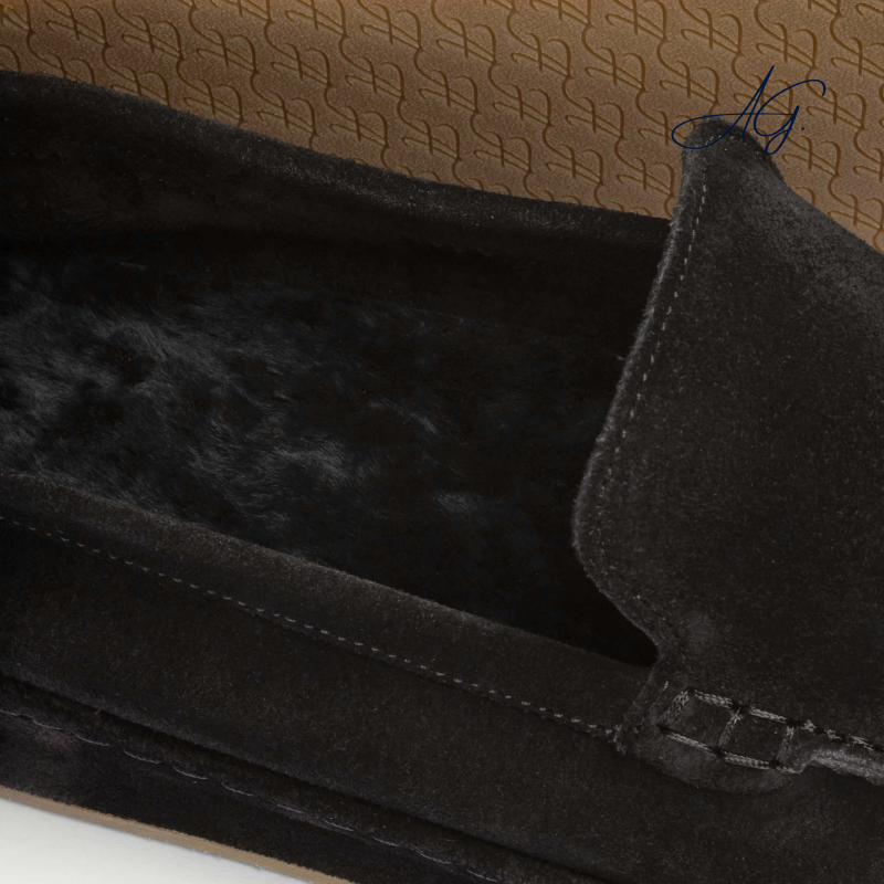 Black Voyager Loafer Fur