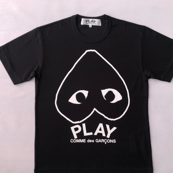 "White Outline" Black CDG T-Shirt