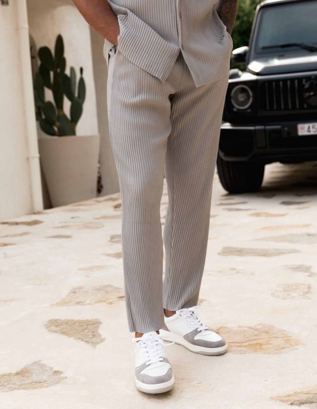 Gray Pleated Pants - Alex Gerrard