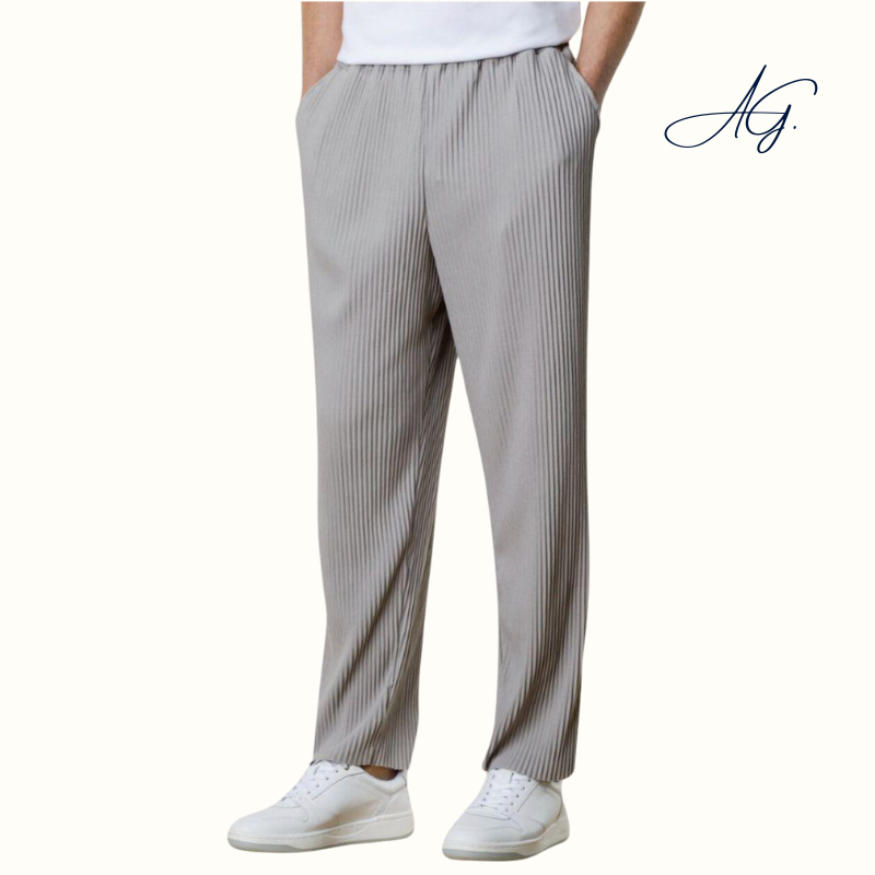 Gray Pleated Pants - Alex Gerrard