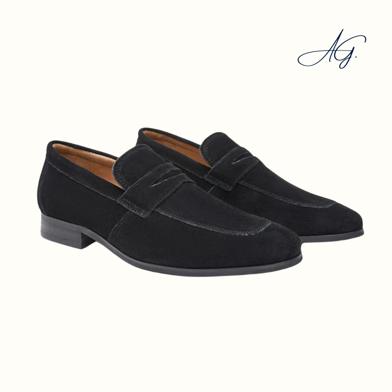 Old Money Suede Strap Loafers